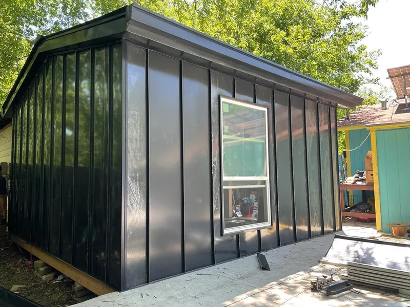 Black standing seam metal wall panels for Metal Roof Installation in Travelers Rest